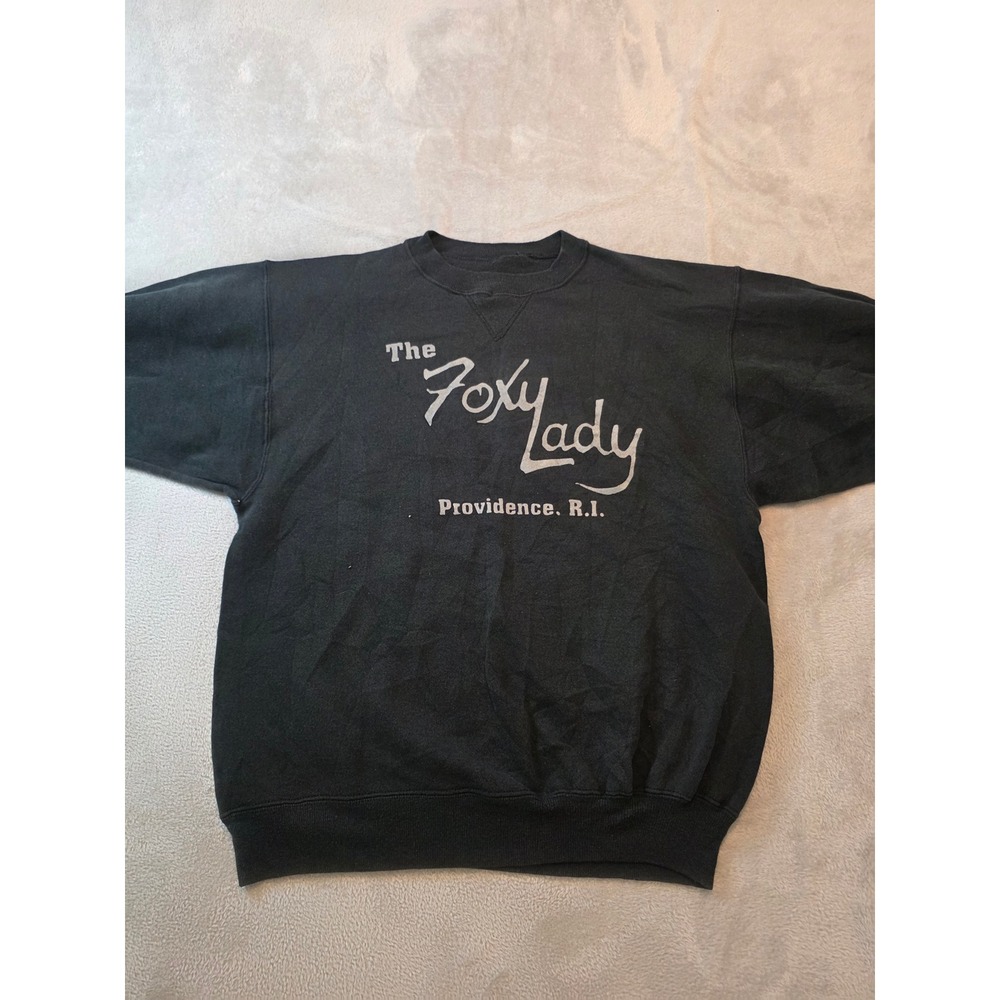 Vintage The Foxy Lady Sweatshirt Mens M Black One Night Stand
